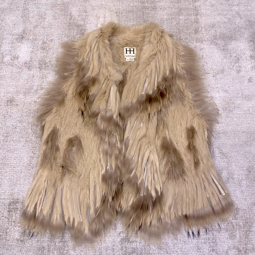 Haute Hippie Rabbit fur vest